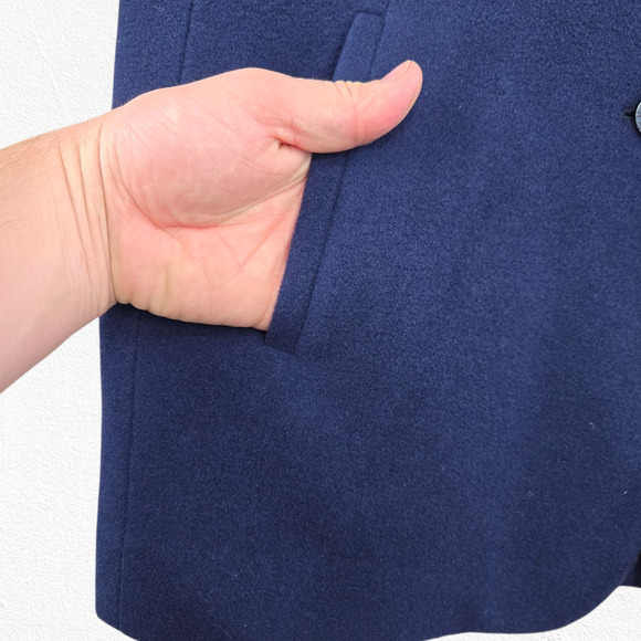 Vintage 90s Harve Benard Navy Wool Cashmere Blazer Single Breasted Jacket 6P - Picture 6 of 11